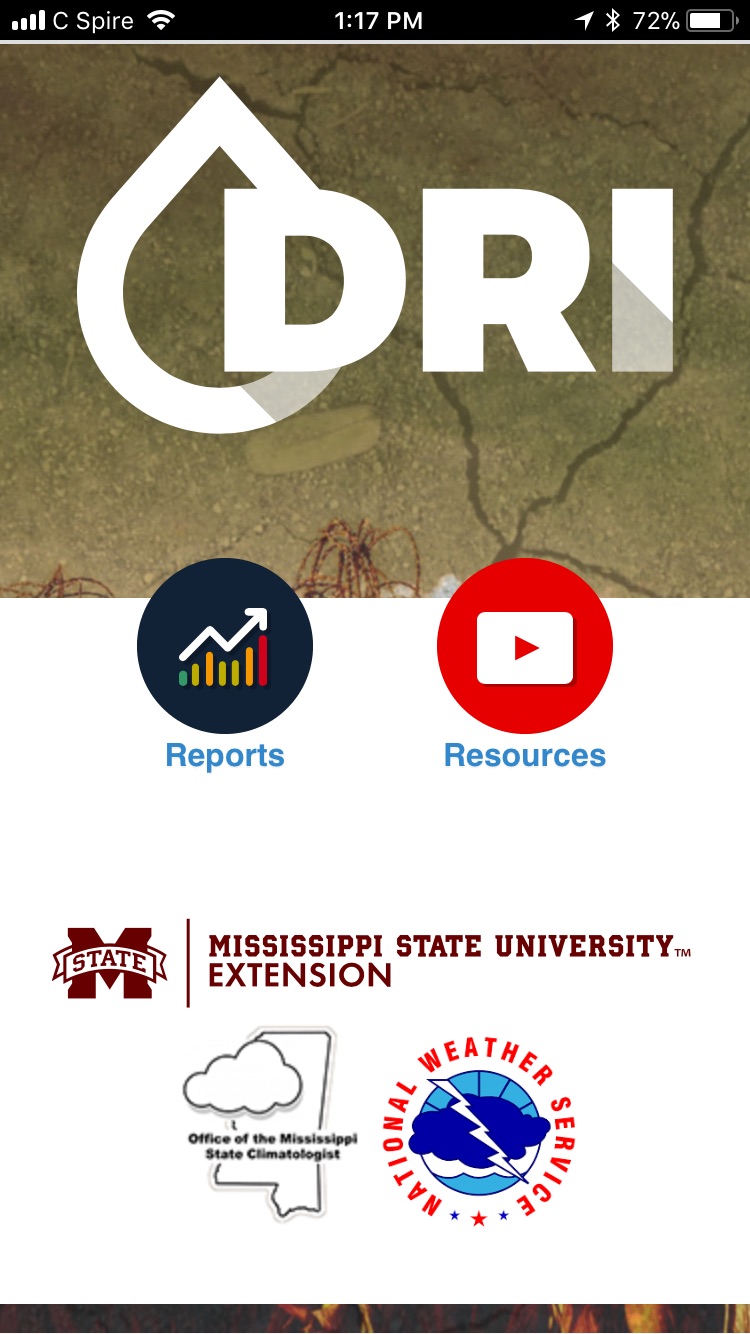 Screen shot of the DRI app.