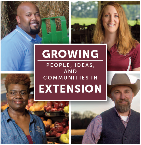 The front panel of Growing Extension brochure.