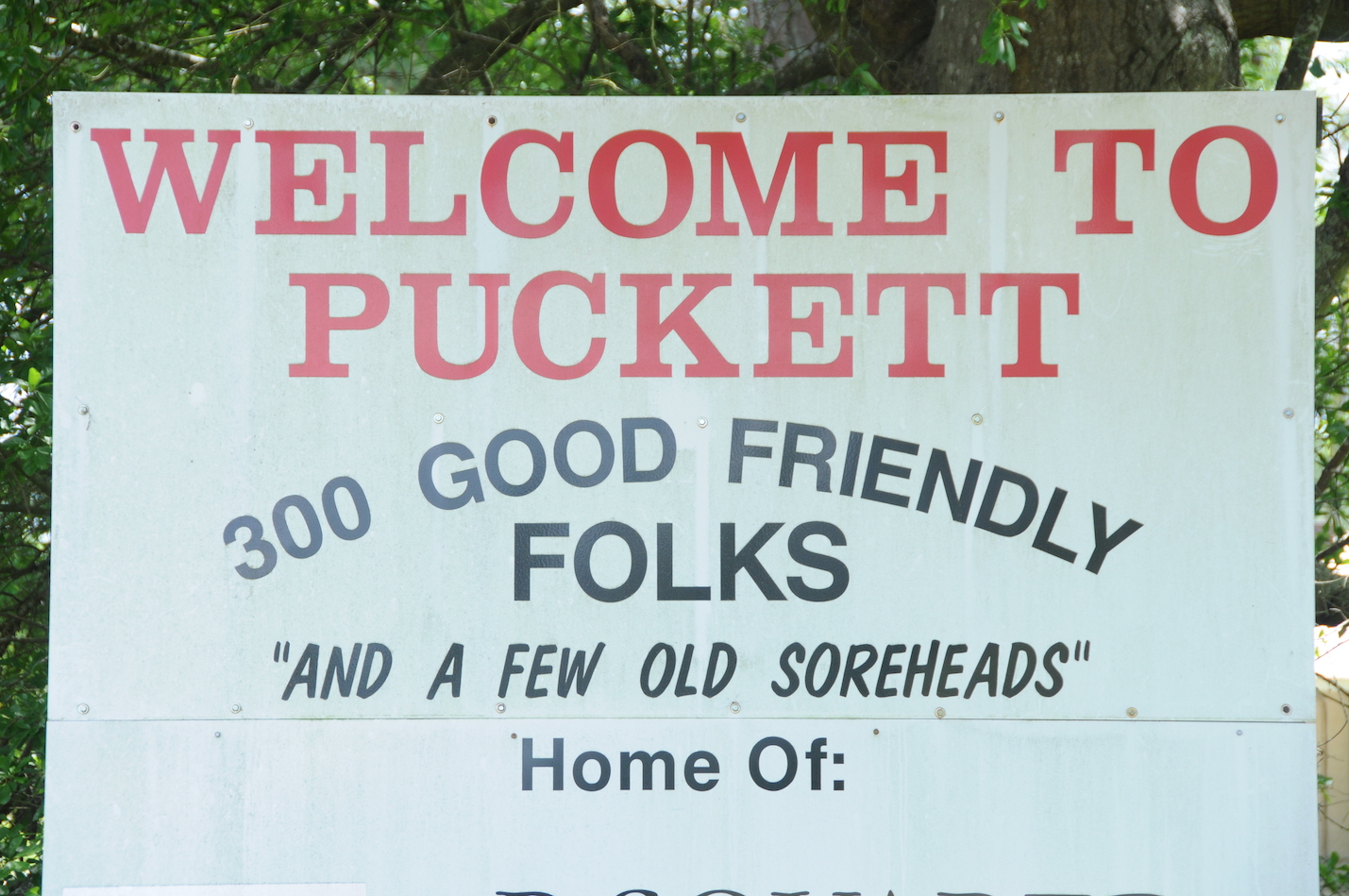 Welcome to Puckett sign