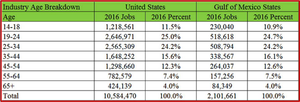 Indsutry Age Breakdown