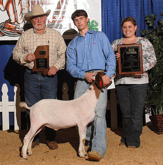 Club Goat Winner with his goat.