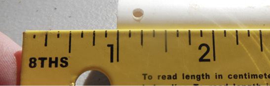 Close up of a ruler.