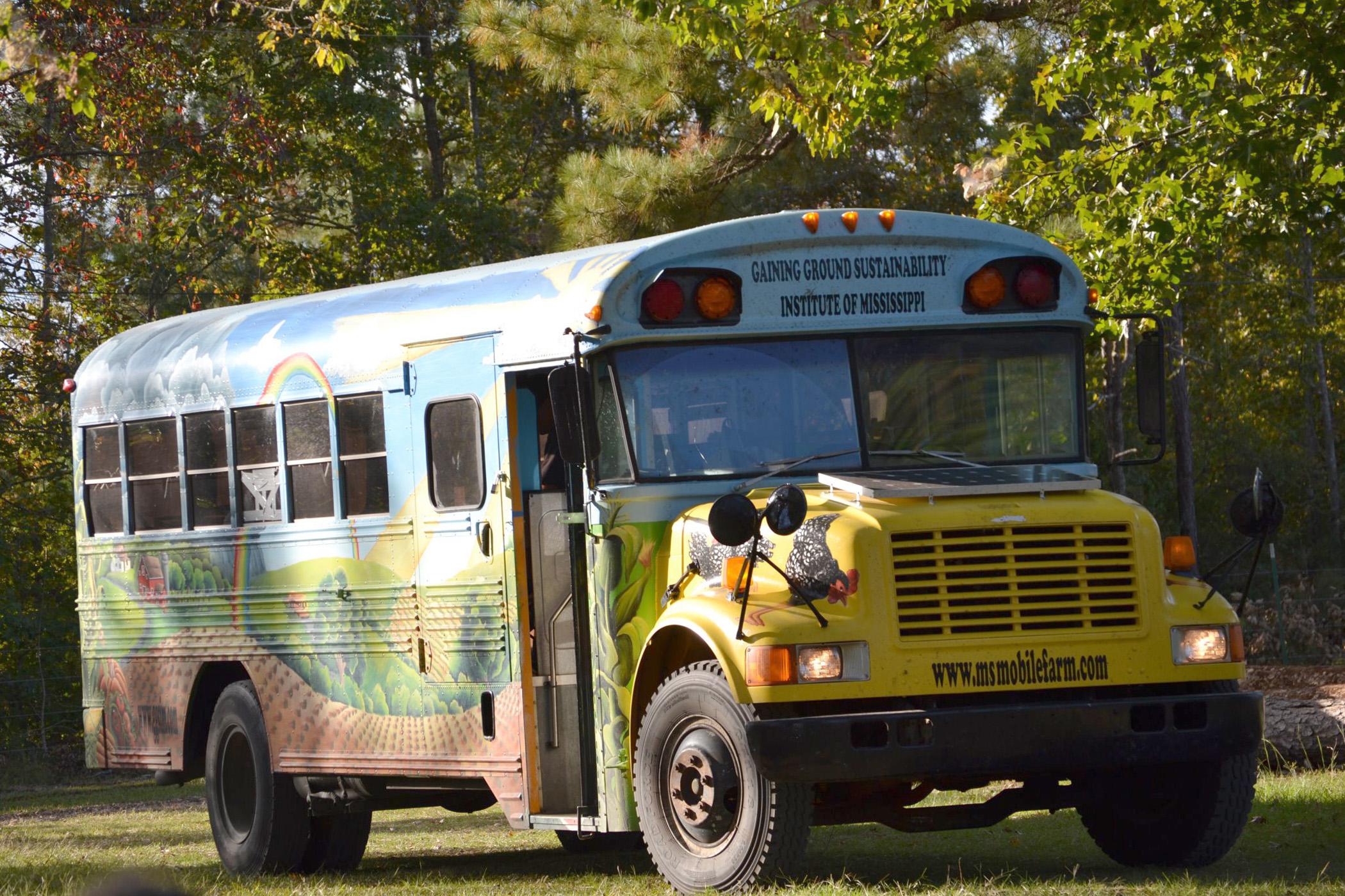 The Gaining Ground Sustainability Institute of Mississippi uses a mobile farm to take examples of renewable energy and food production strategies to schools around the state. (Submitted Photo)"