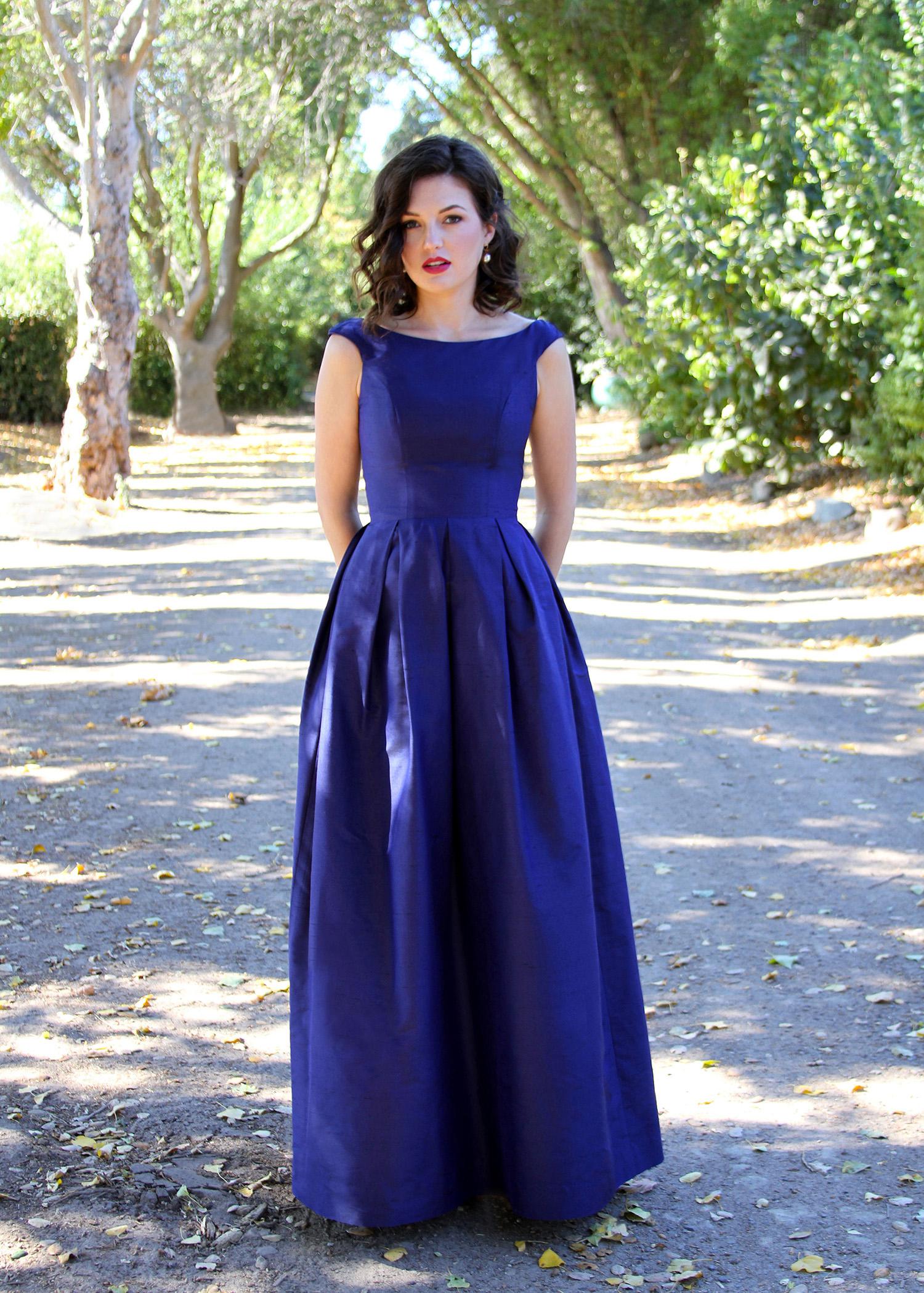 Mississippi-based designer Loren James, creator of the bridal fashion company Mamie+James, makes custom-ordered, classically styled dresses for brides and bridesmaids. These come in a wide range of colors and fabrics, such as the gown with Bonne Chance bodice and No.4 skirt this model is wearing. (Photo courtesy of Larissa Erin Greer)
