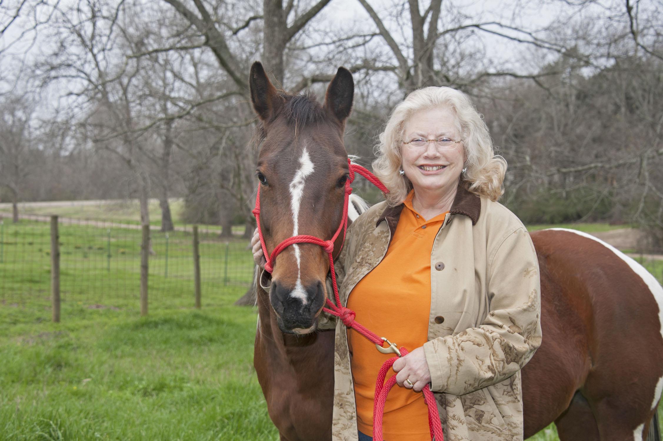 Virginia Mathews' lifelong love of horses launched her career with the animals. The Yazoo County entrepreneur is a member of Women for Agriculture. (Photo by MSU Ag Communications/Kat Lawrence)