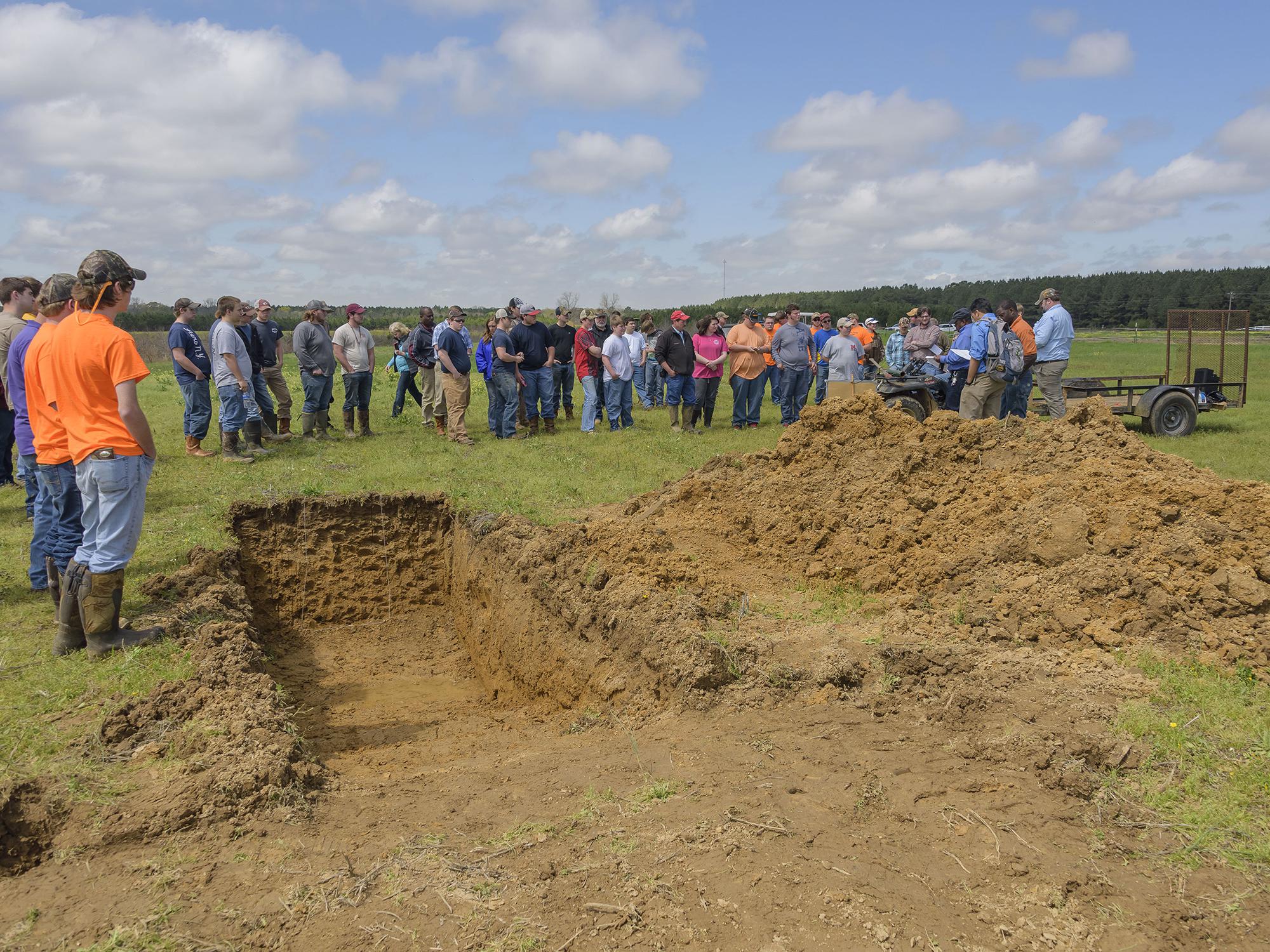 More than 50 junior high and high school students across the state participated in the Mississippi FFA/4-H State Land Judging Contest March 24, 2015. The competition was held at the Mississippi State University Coastal Plain Experiment Station in Newton, Miss. (Photo by MSU Ag Communications/Kevin Hudson)