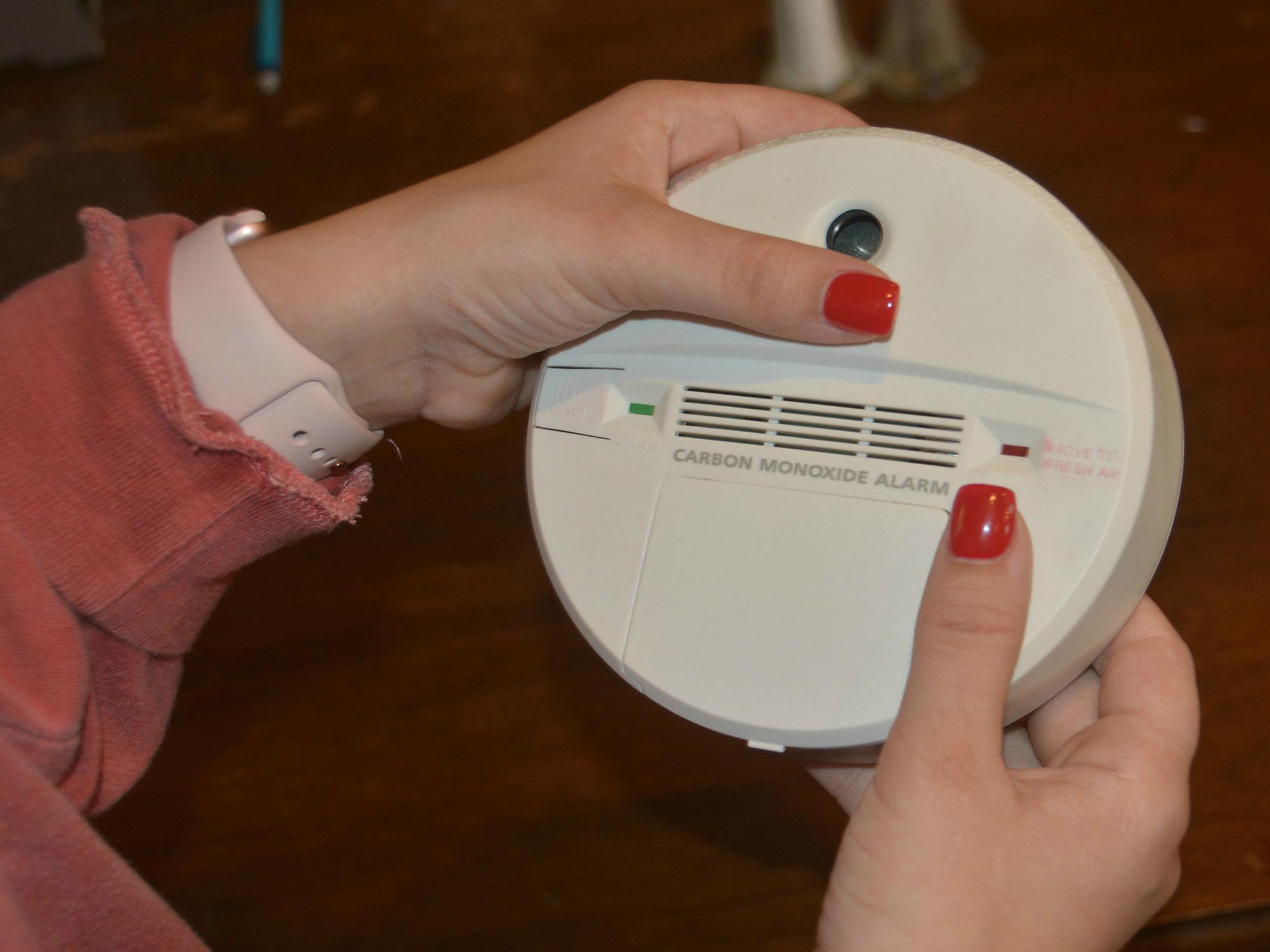 Residents of homes at risk of carbon monoxide poisoning should invest in alarms that can detect the odorless, toxic gas. Chimneys, gas appliances and other sources can produce carbon monoxide. (Photo by MSU Extension Service/Linda Breazeale)