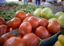 Portrait of farmers market produce