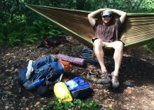 Hammocks offer great resting spots whether the excursion is a day trip or an overnighter. (Photo by MSU Extension Service)
