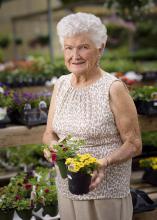 Bobbie Beard, former owner of The Flower Center in Vicksburg, began the successful horticulture business in her backyard 30 years ago. Her son and daughter-in-law now own the nursery. (Photo by MSU Extension Service/Kevin Hudson)
