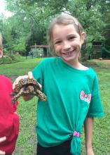 Children do not have to leave the city limits; they can explore nature in their own backyards. Eastern box turtles, which are native to Mississippi, are land dwellers and do not even need ponds to find friends who want to play. (Photo by MSU Extension Service/Evan O’Donnell)
