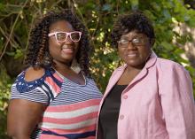 Jameka Coffey Harkins, left, and her mother, Rose Coffey-Graham, represent two generations leading an Oktibbeha County 4-H Club. Adult volunteers are keys to the youth develop program’s success. (Photo by MSU Extension Service/Kevin Hudson)