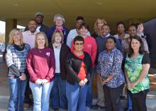 Participants in the 2014 Mississippi Tax Assessor Education and Certification Program training at Mississippi State University are as follows: Front Row, from left: Kimberly Turner and Ashley Carney (Lauderdale County), Cynthia Biles (Harrison), Sallie Price (Quitman) and Angela Burke (Clarke). Second Row: Darryl Ervin (Hinds), Lorna Wright (Pontotoc), Allison Culver (Desoto), Lee Ward (Hinds) and Alice Smith (Quitman). Third Row: Richard Caston (Hinds), Sandra Lollis (Harrison), Annie Peebles (Neshoba), Su