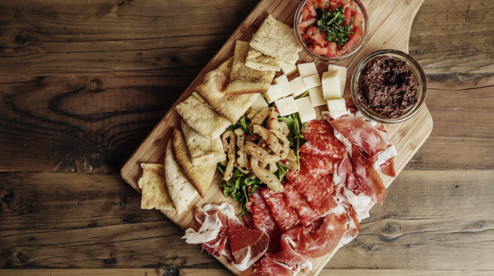 A charcuterie board.