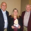 Ongoing conservation efforts earned the Coahoma County office of the Mississippi State University Extension Service the title of Earth Team state winner. From left are NRCS representative Al Garner and Extension Service personnel Shanna Taylor and Don Respess. (Photo by MSU Extension Service)