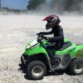 Person on a green ATV