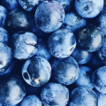 A group of blueberries.