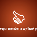 a thumbs up symbol for remembering to say thank you while trick or treating.