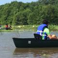 Young people enjoy canoe excursions on Bluff Lake in the Sam D. Hamilton Noxubee National Wildlife Refuge, located south of Starkville, Mississippi. (Photo by MSU Extension Service/Evan O’Donnell) 