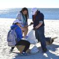 Volunteers record the types of trash they collected during a recent Mississippi Coastal Cleanup in Biloxi, Mississippi.