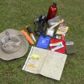 Being prepared for outdoor adventures includes carrying a hiking kit with a map, compass, flashlight, knife, whistle, first-aid items, water and protection from the seasonal elements. (Photo by MSU Ag Communications/Kevin Hudson)