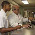 This high school student observes a family practice doctor at work during the 2016 Rural Medical Scholars summer program at Mississippi State University. Applications and program details for 2017 are available online at http://www.extension.msstate.edu/rms/. (Photo by MSU Extension Service/Kevin Hudson)