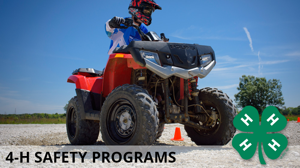 The 4-H Safety Program header shows an ATV with youth rider.
