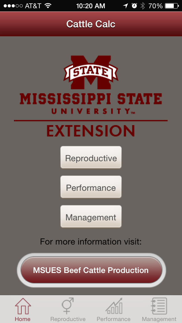 MSU Extension Cattle App screenshot.